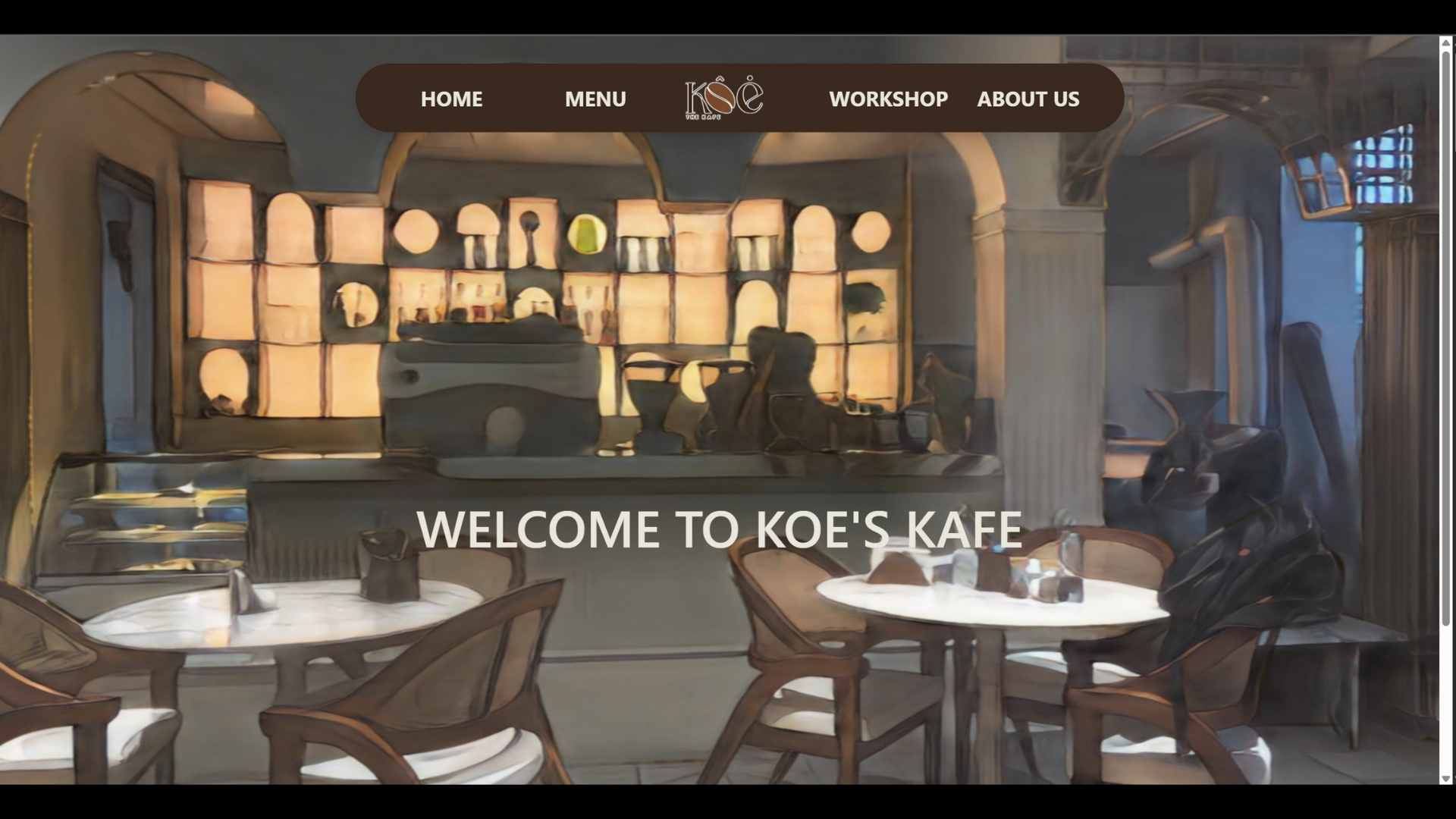 Koe's Kafe Website